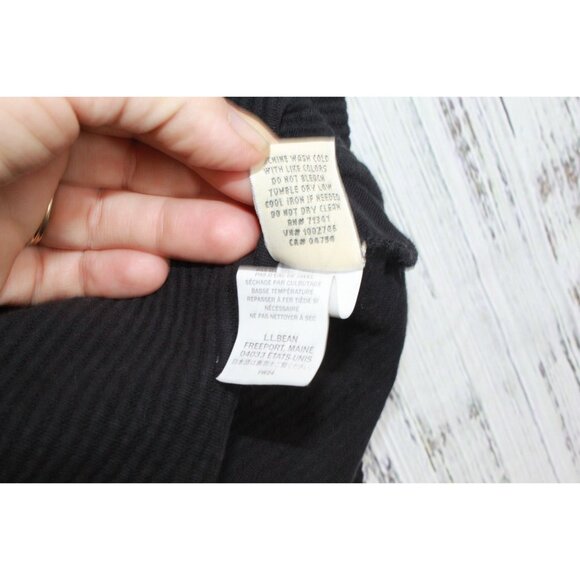LL Bean Lakewashed Double Knit Quarter Snap Sweater Classic Navy Large - Picture 7 of 11